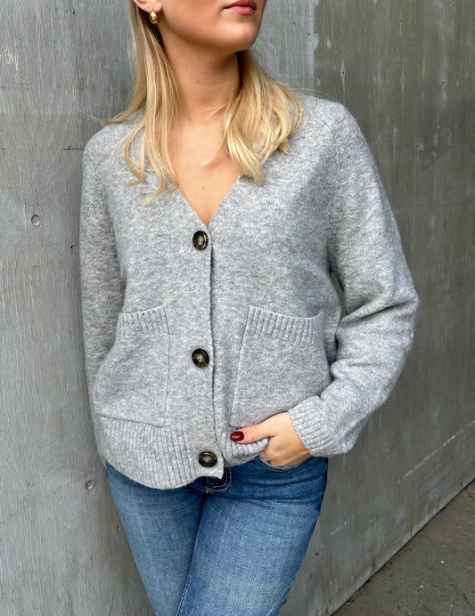 VMBOOM Cardigan - Light Grey Melange