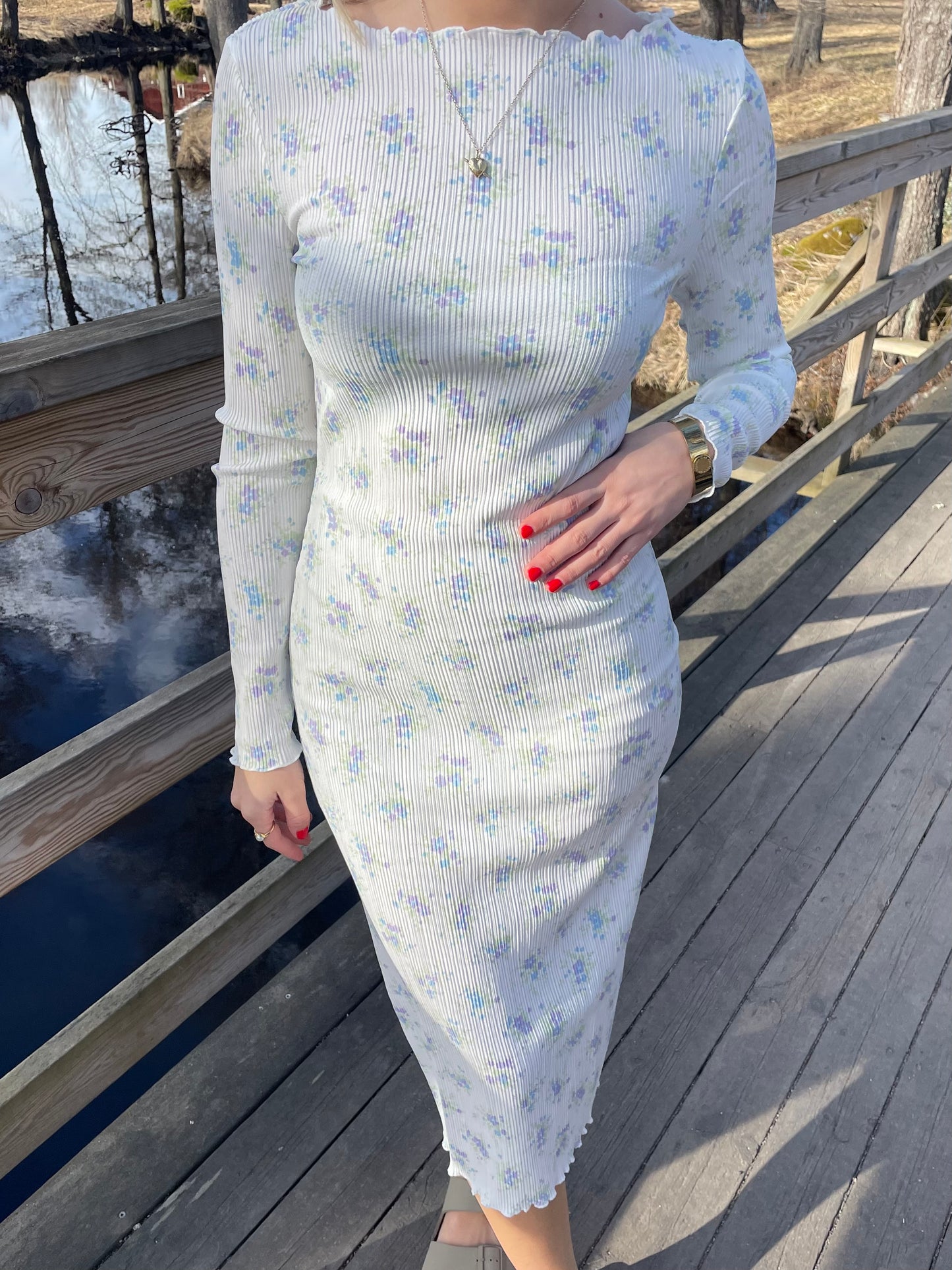 VMJULIA Midi Dress - Snow White