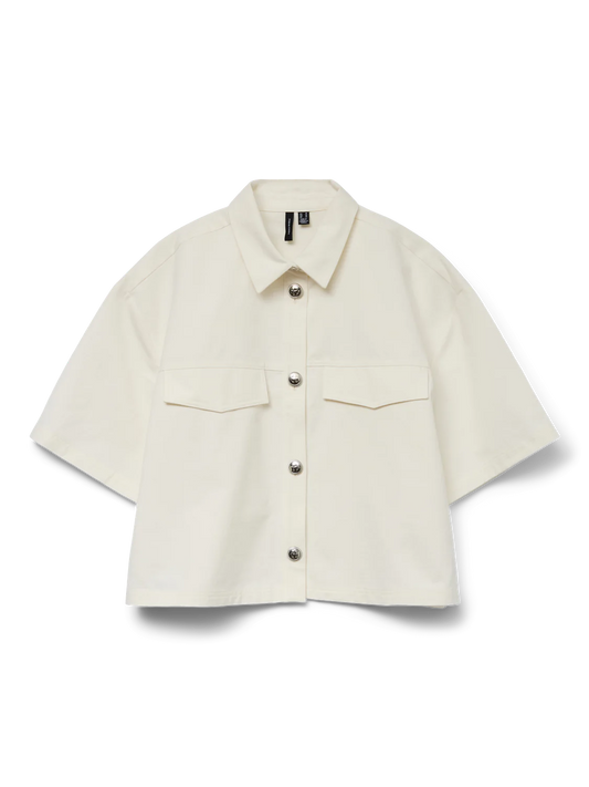 VMJANNE Denim Shirt - Snow White