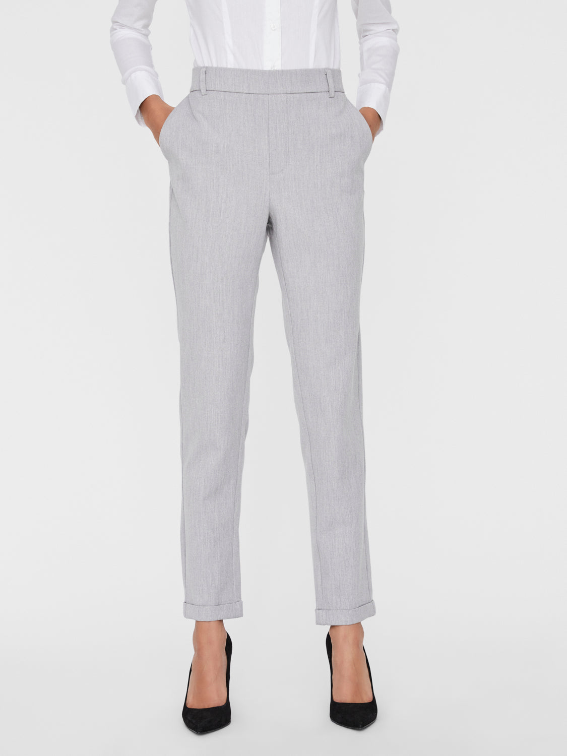 VMMAYA Pants - Light Grey Melange